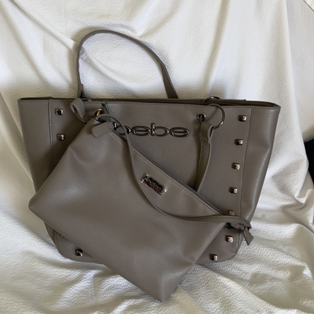 BEBÉ JULIÁN tote bag gray with pouch two pieces